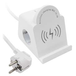 Tischsteckdose mit USB und Wireless Handylader 