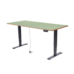 Gestell business-b + Tischplatte 160x80cm Pistazio 