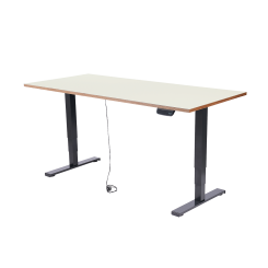 Gestell business-b + Tischplatte 180x80cm HPL Platinweiß 