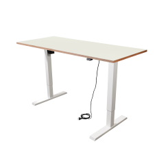 Gestell smart-w + Tischplatte Sperrholz Platinweiß 160x80cm 