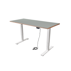 Gestell business-w + Tischplatte 140x80cm Ash 